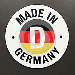 A Made In Germany sign