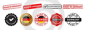 made in germany stamp and seal badge sign for country product business manufactured industry