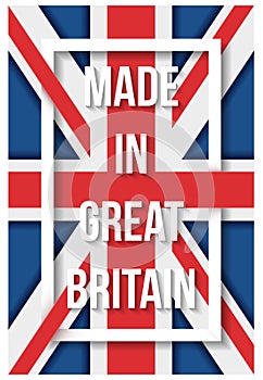 Made in Great Britain flag poster