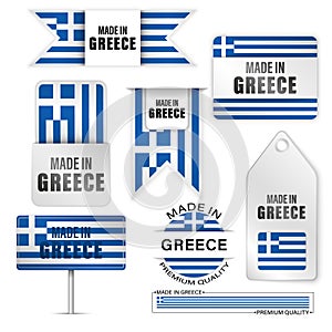 Made in Greece graphics and labels set