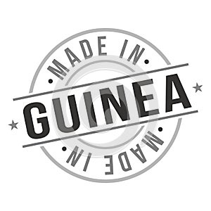 Made in Guinea Quality Original Stamp Design Vector Art Tourism Souvenir Round Seal Badge National Product.