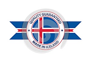 Made in Iceland quality stamp. Vector illustration