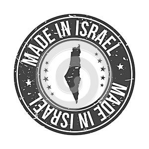 Made in Israel Quality Original Stamp Design. Vector Art Seal Badge Illustration.