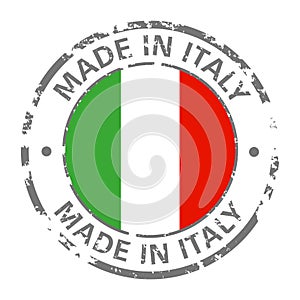 Made in italy flag grunge icon