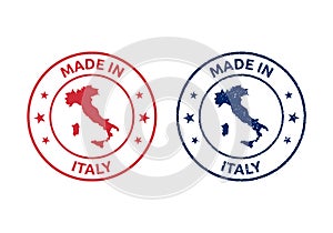 made in Italy icon set, Italian product stamp