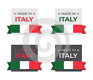 Made in Italy Italian banner label vector design illustration
