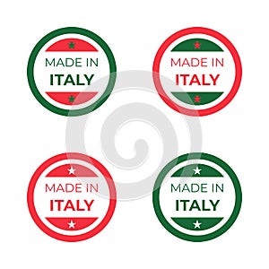 Made in Italy product label sign vector illustration design