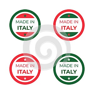 Made in Italy product label sign vector illustration design photo