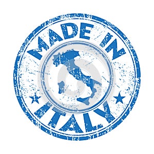 Made in Italy rubber stamp