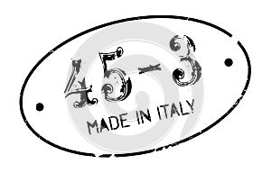 Made In Italy rubber stamp