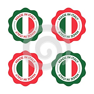 Made in Italy vector design illustration of icon badge emblem