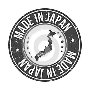 Made in Japan Map. Quality Original Stamp. Design Vector Art Seal Badge Illustration.