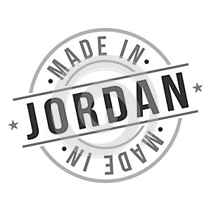 Made in Jordan Quality Original Stamp Design Vector Art Tourism Souvenir Round Seal National Product Badge.