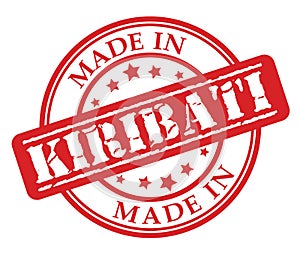 Made in Kiribati red rubber stamp