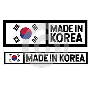 Made in Korea label on white