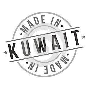 Made In Kuwait Asia Travel Stamp Icon Symbol Design Object Seal Badge National Product Badge Vector. photo