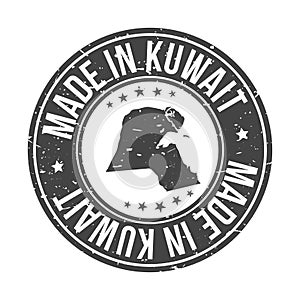 Made in Kuwait Map. Quality Original Stamp Design Vector Art Seal Badge Illustration.