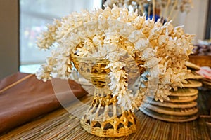 Made from Leaf handicraft.