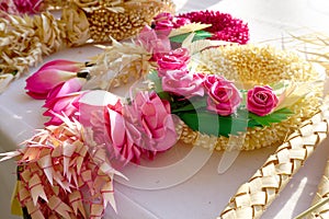 Made from Leaf handicraft.