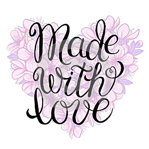 Made with love - lettering