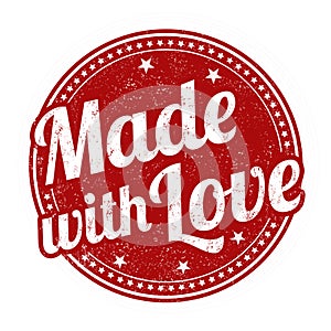 Made with love sign or stamp photo