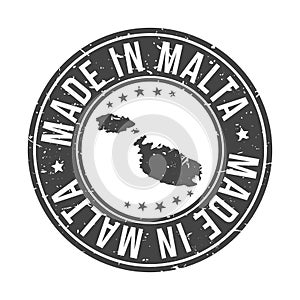Made in Malta Map. Quality Original Stamp Design Vector Art Seal badge illustration.