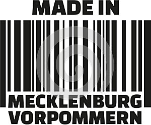 Made in Mecklenburg-Western Pomerania barcode german