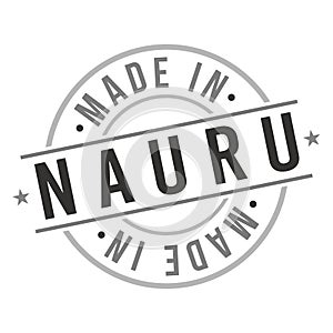 Made in Nauru Quality Original Stamp Design Vector Art Tourism Souvenir Round Seal Badge National Product.