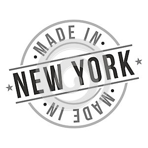 Made In New York Stamp. Logo Icon Symbol Design. Security Seal Style.