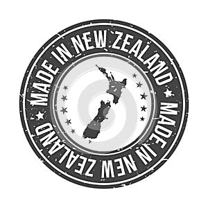 Made in New Zealand Quality Original Stamp map. Design Vector Art Seal Badge illustration.