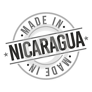 Made in Nicaragua Quality Original Stamp Design Vector Art Tourism Souvenir Round Seal.