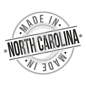 Made in North Carolina Quality Original Stamp Design Vector Art. Seal National Product badge.