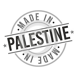 Made In Palestine. Stamp Rectangle Map. Logo Icon Symbol. Design Certificated.