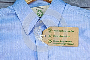 Made with recycled materials mens shirt