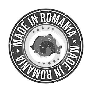 Made in Romania Map. Quality Original Stamp Design Vector Art Seal Badge Illustration.