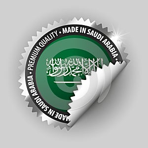 Made in SaudiArabia graphic and label photo