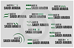 Made in SaudiArabia graphic and label set photo