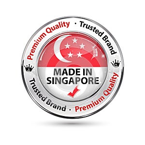 Made in Singapore - business commerce shiny icon