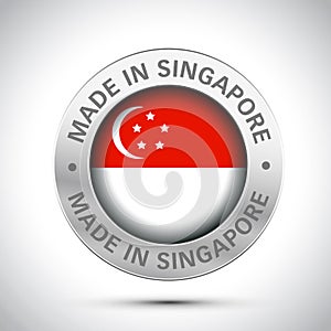 Made in singapore flag metal icon