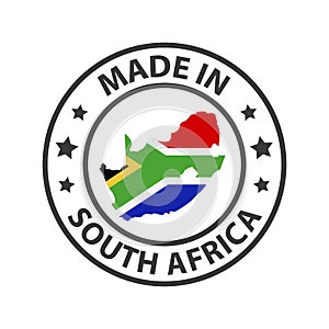 Made in South Africa icon. Stamp sticker. Vector illustration
