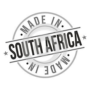 Made in South Africa Quality Original Stamp Design Vector Art Tourism Souvenir Round Seal.