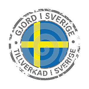 Made in Sweden flag grunge icon