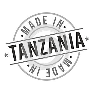 Made in Tanzania Quality Original Stamp Design Vector Art Tourism Souvenir Round Seal Badge.