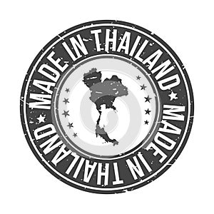 Made in Thailand Map. Quality Original Stamp Design Vector Art Seal Badge Illustration.