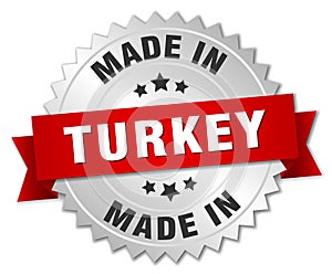 made in Turkey silver badge