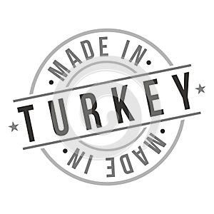 Made In Turkey Stamp Logo Icon Symbol Design. seal Badge National Product Vector.