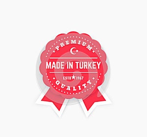 Made in Turkey vector badge