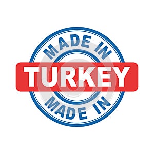 Made in Turkey. Vector emblem flat