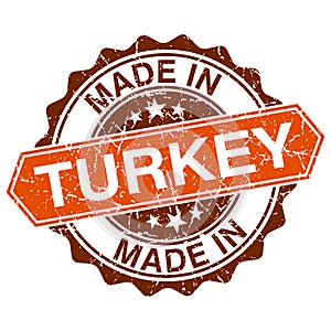 Made in Turkey vintage stamp