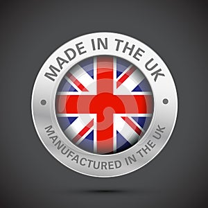 Made in the uk flag metal icon